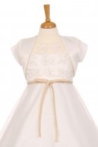 Ivory Satin Bolero Jacket